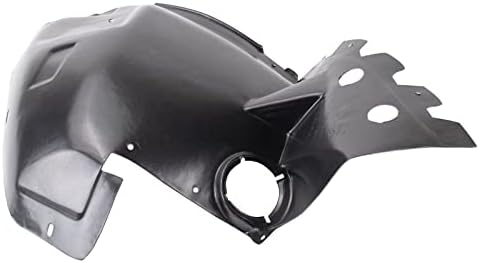 TRQ Front Left Forward Inner Fender Liner Black Drivers Side