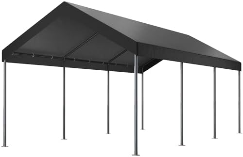 Shintenchi 10x20 FT Heavy Duty Carport,Dark Grey - Image 7