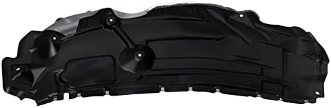 TRQ Front Right Rearward Inner Fender Liner Black Passenger Side