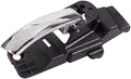 TRQ Front Right Interior Door Handle Black Housing with Chrome Lever