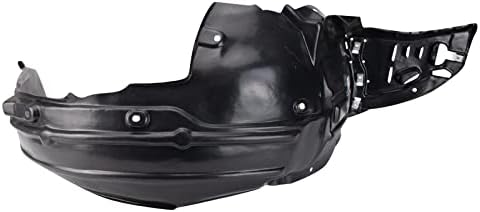 TRQ Front Right Inner Fender Liner Black Passenger Side