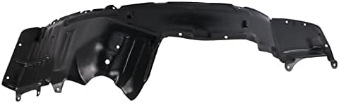 TRQ Front Right Inner Fender Liner Black Passenger Side