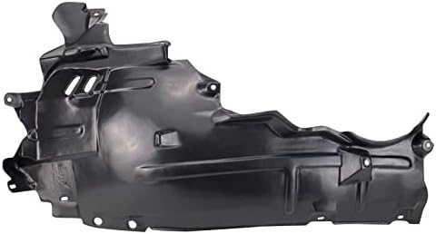 TRQ Front Right Rearward Inner Fender Liner Black Passenger Side