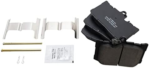 TRQ Front Ceramic Brake Pad Set Includes Contact Point Grease and Hardware