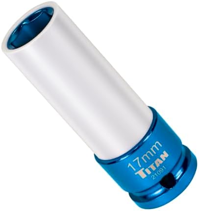 Titan 21091 1/2-Inch Drive x 17mm Non-marring Impact Deep Lug Nut Socket by Titan