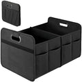 Simple Deluxe Car Trunk Organizer, 2 Compartments Collapsible Trunk Storage, Anti-slip Design, Made of Waterproof 600D Oxford Polyester, Suitable for SUV, Minivan, Truck, Standard Size, Black by SimpleDeluxe