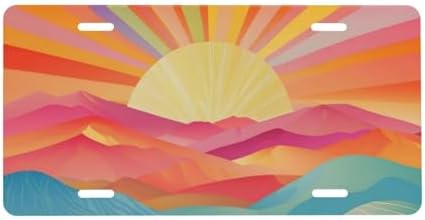 Boho Sunset Front License Plate 6" * 12" for Women