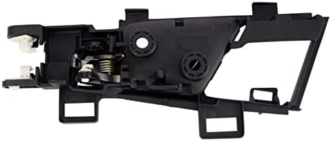 TRQ Front Right Interior Door Handle Black Housing with Silver Lever