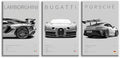 CSLGQGV Car Poster Vintage Racing Car Wall Art Supercar Canvas Prints Painting For Men Room Pictures Guys Dorm Room Aesthetics Decor Bedroom Office (black and white car frame, 12x16in) by CSLGQGV