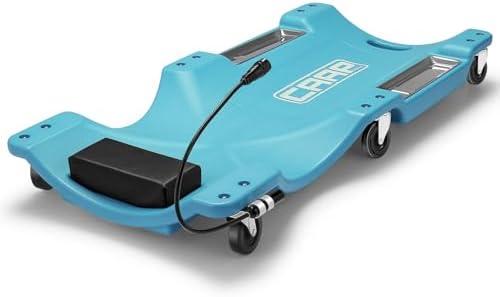40" Rolling Vehicle Repair Garage/Shop Creeper with LED Light, Padded Headrest, Dual Tool Trays and 6 Casters, CAAP-TOLS-CRP-T2-40-TB by Unknown