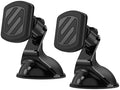 Scosche Extra Strength Suction Car Phone Mount, Magnetic Phone Holders for Your Car Windshield/Dashboard, Car Holder with 360° Rotation, Thick Metal Plate for iPhone and Android, Not MagSafe, 2-Pack