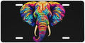 Elephant Art Front License Plate 6" * 12" for Women