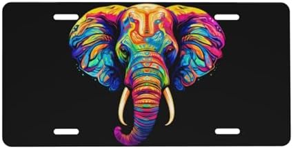 Elephant Art Front License Plate 6" * 12" for Women