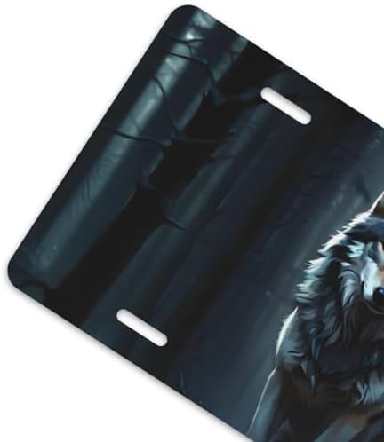 Wolf Forest Front License Plate 6" * 12" for Women