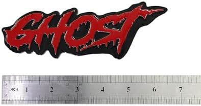 2PCS Ghost Car Emblem Gothic Horror Font Style 3D Badge Sticker Waterproof Plastic Emblem Car Symbol for Car, Truck, Motorcycle, Helmet (White Black)