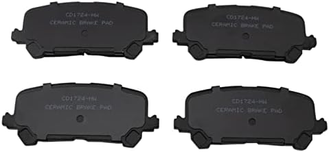 TRQ Rear Brake Pads Ceramic Hardware Wear Sensor