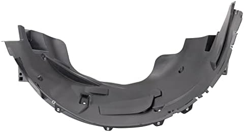 TRQ Front Right Inner Fender Liner Black Passenger Side