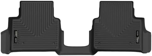 Husky Liners X-act Contour Floor Mats | Fits 2021-2025 Jeep Grand Cherokee L w/2nd Row Bucket Seats & Mounted Cup Holder on Center Hump | 2nd Row, 1-pc Black - 51781