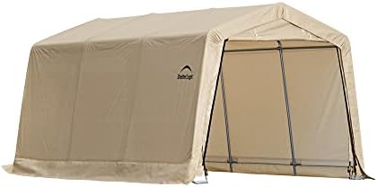 ShelterLogic Peak Style Roof Instant Garage Carport Car Canopy with Steel Frame and Waterproof UV-Treated Cover by ShelterLogic