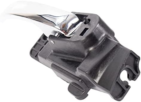 TRQ Front Right Interior Door Handle Black Housing with Chrome Lever