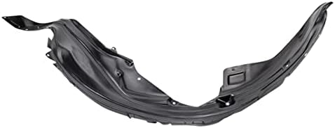 TRQ Front Right Inner Fender Liner Black Passenger Side