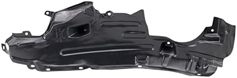 TRQ Front Left Rearward Inner Fender Liner Black Drivers Side