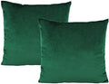 VAKADO Christmas Emerald Green Velvet Throw Pillow Covers 26x26 Set of 2 by VAKADO