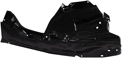 TRQ Front Right Rearward Inner Fender Liner Black Passenger Side