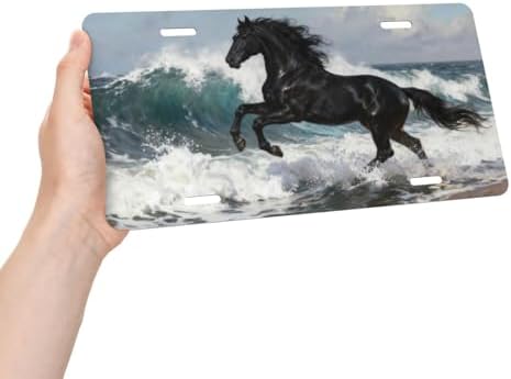 Dark Horse Sea Front License Plate Car Decorative License Plates
