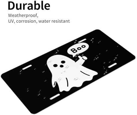 Front License Plate Ghost Boo Vanity Plates Aluminu for Women Cool