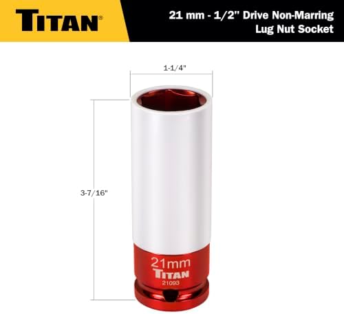 Titan 21093 1/2-Inch Drive x 21mm Non-marring Impact Deep Lug Nut Socket - Image 5