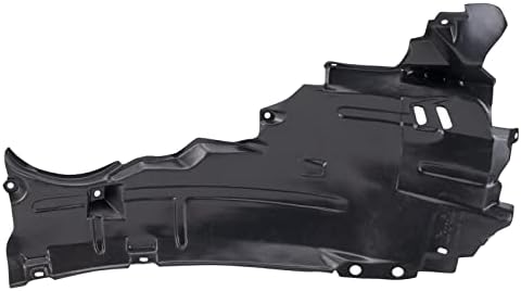 TRQ Front Right Rearward Inner Fender Liner Black Passenger Side