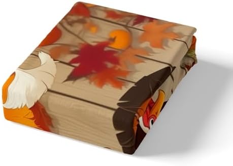 Feelyou Turkey Bed Sheets Set Twin Size Thanksgiving Harvest Season Fruit Decor Sheet Set for Kids Boys Girls Decor Fall Pumpkin Sheets with Deep Pocket Fitted Sheet Gamboge - Image 5
