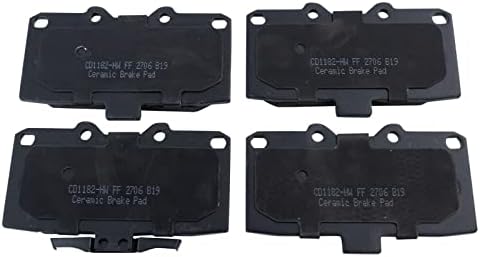 TRQ Front Brake Pads Ceramic Hardware Wear Sensor