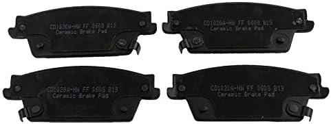 TRQ Rear Brake Pads Ceramic Hardware Wear Sensor