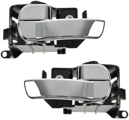 TRQ Gray & Chrome Interior Inner Door Handle Pair Set