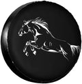 Horse Spare Tire Cover Black Wheel Tire Covers Waterproof Weatherproof Wheel Tire Protector UV Sun Protection Tyre Covers Universal Fit for Travel Truck Trailer RV SUV Car Camping Vehicle 14 Inch