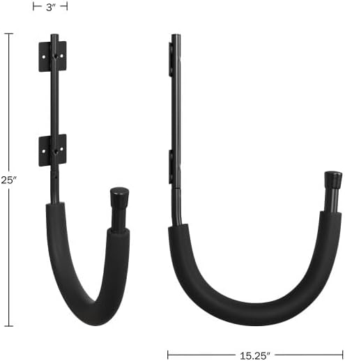 2-Pack of Kayak Storage Hook Sets - Kayak Wall Mount Hangers with 100lb Capacity Per Pair for Paddleboards, Surfboards, - Image 7