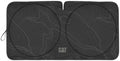 Windshield Sun Shade for GMC Sierra 2500 2015-2019, Foldable Front Window Sunshade, UV Heat Blocker, Interior Protection Sun Shield, Keeps Truck Cab Cool, Heavy-Duty Truck Accessory - Charcoal