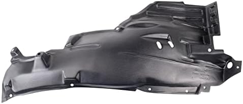 TRQ Front Left Rearward Inner Fender Liner Black Drivers Side