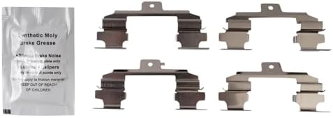 TRQ Front Brake Pads Ceramic Hardware Wear Sensor