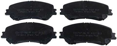 TRQ Front Brake Pads Ceramic Hardware Wear Sensor