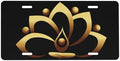 Golden Lotus Front License Plate 6" * 12" for Women