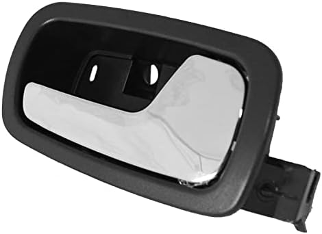 TRQ Front Right Interior Door Handle Chrome & Black Passenger Side