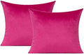 VAKADO Hot Pink Throw Pillow Covers Decorative 16x16 Set of 2 Outdoor Decor Couch Cushion Covers Pillowcases Home Bed Decoration for Sofa Bedroom Office by VAKADO