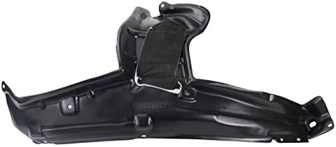TRQ Front Left Rearward Inner Fender Liner Black Drivers Side