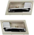 TRQ Camel & Chrome Inner Inside Door Handle Pair Set