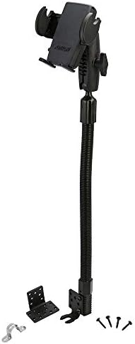ARKON Mounts Mega Grip Car Phone Holder with Seat Rail Mount | for Cars & Trucks | Fully Adjustable | Flexible 22" Gooseneck Arm | Sturdy Seat Rail & Floor Mount | Fits iPhone, Samsung, & More
