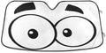 Cute Cartoon Eyes Car Windshield Sun Shade Foldable UV Ray Sun Visor Protector Sunshade to Keep Your Vehicle Cool (57" x 31.5")