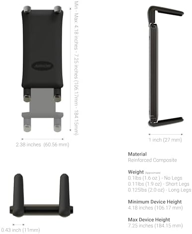 ARKON Mounts - Car Phone Holder | Secure Grip | Heavy Duty | Drill Base Car Phone Mount | Spring-loaded holder expands up to 7.25 inches | For iPhone, Samsung, Google, Nokia, and other Smartphones